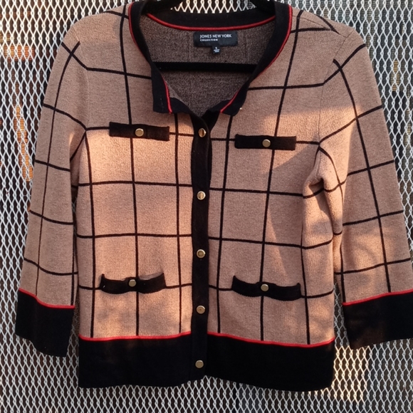 Jones New York Sweaters - Jones New York Sweater Size Sa k and Tan